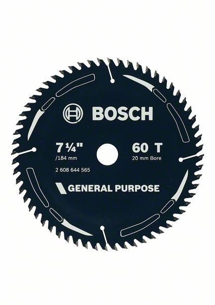 BOSCH WOOD SAW BLADE 7-1/4'' X 20/16 X 60 TEETH 